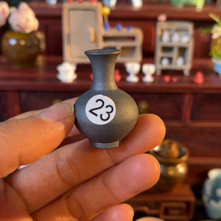 摆件微陶老王迷你花瓶