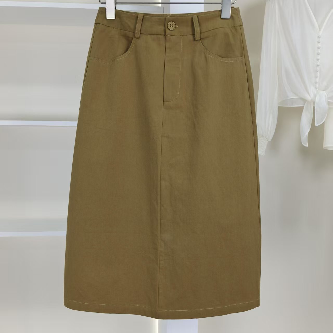 麦迪尚品  5050925 简约百搭A字半身裙春夏女装专柜撤柜正品