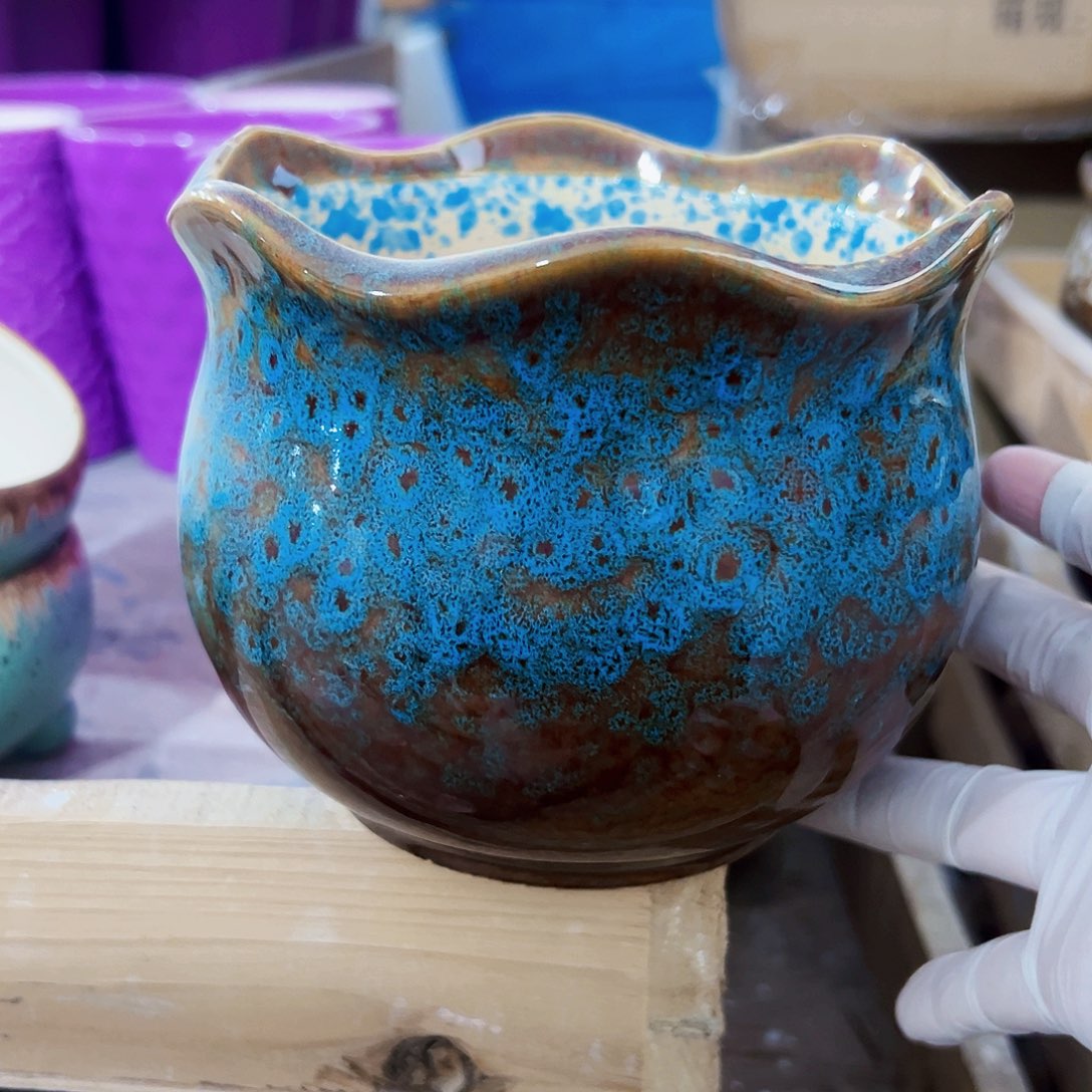 有孔双十二福利外贸尾单陶瓷花盆凑单10米包邮