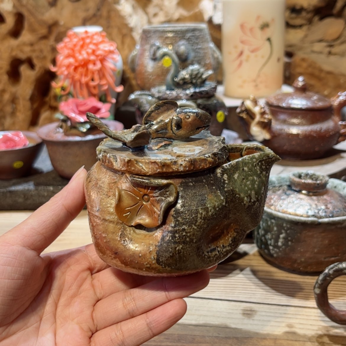 【闪购商品】嘻*喵柴烧茶具手工茶杯宝瓶272