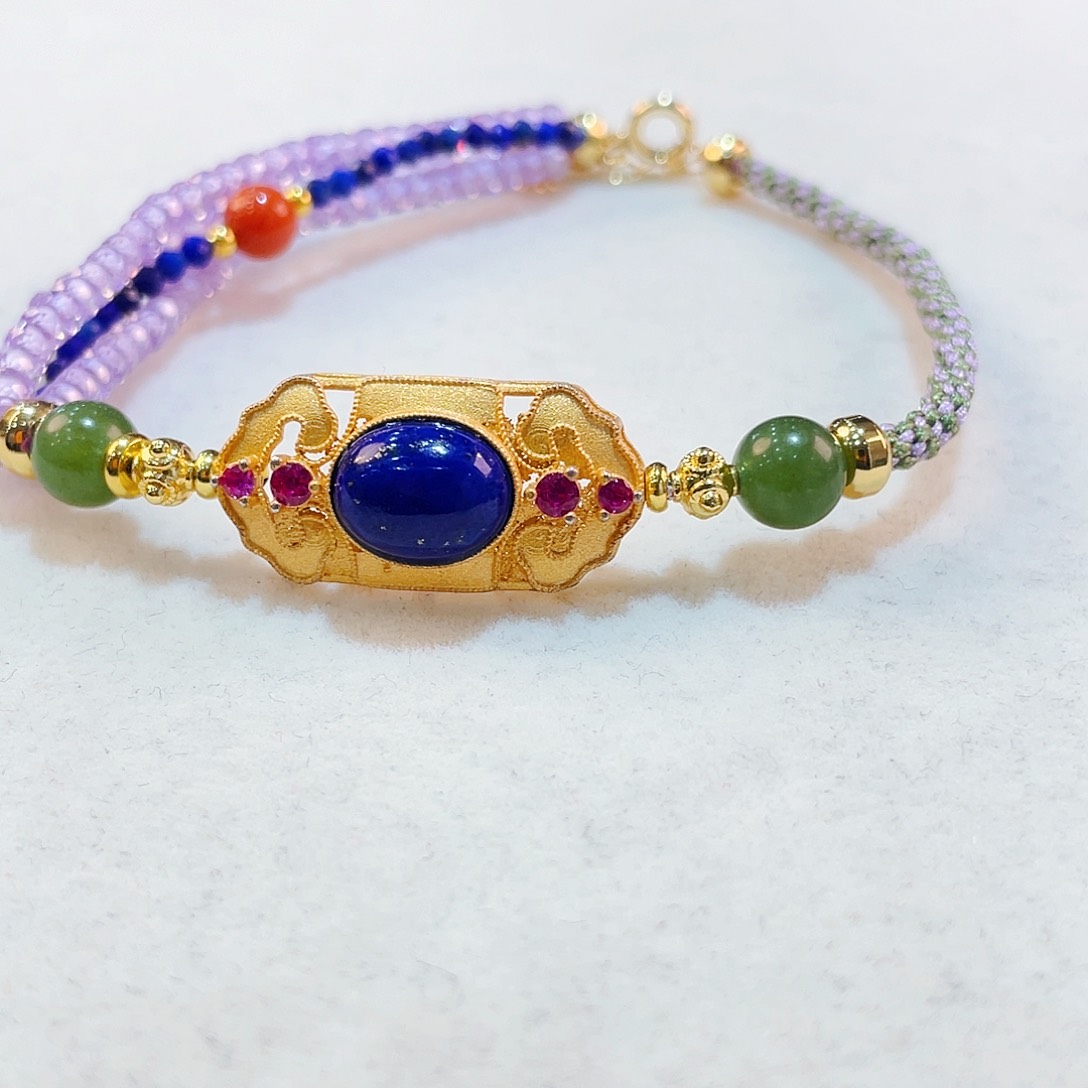 青金石手链未镶嵌手串