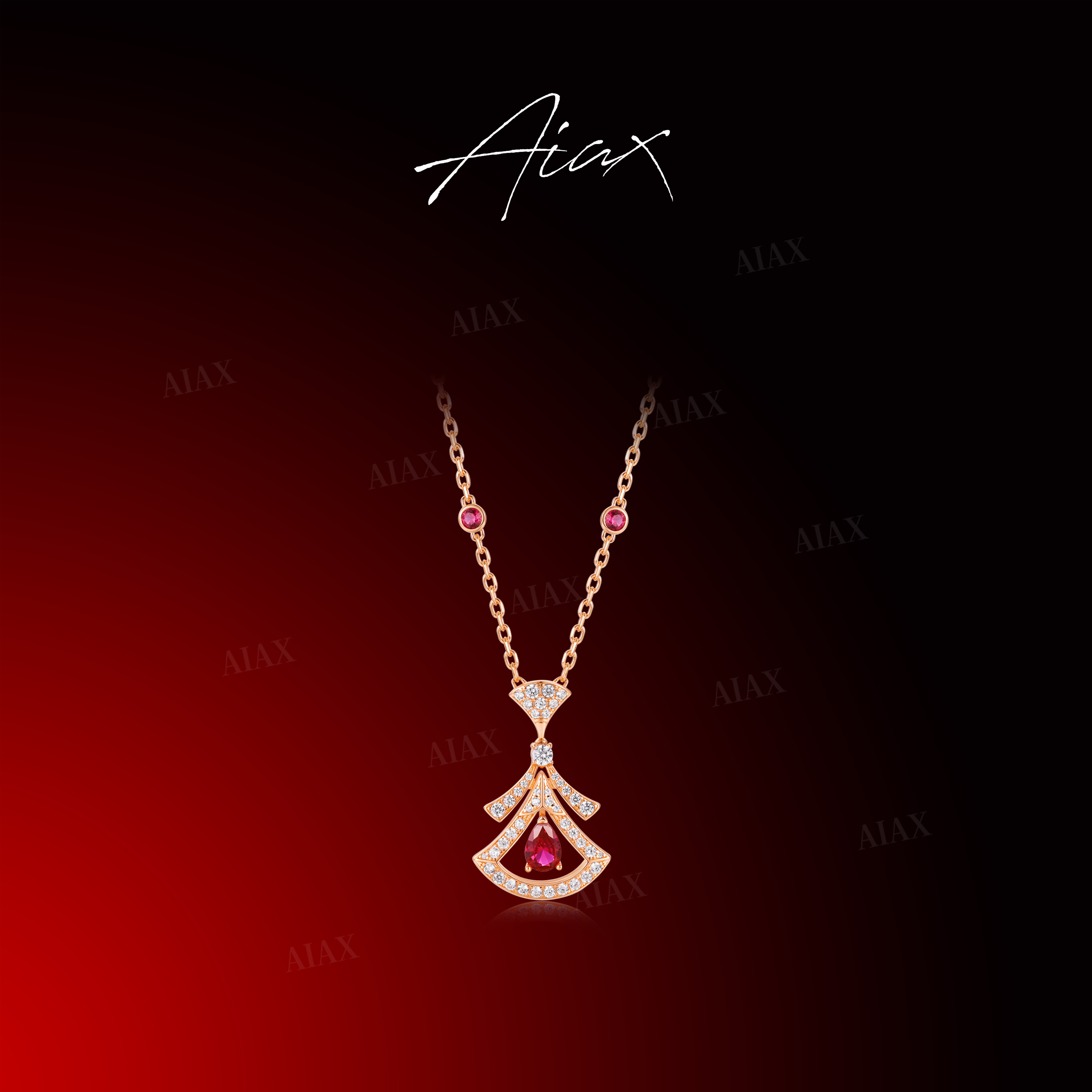 AIAX 925银 镀K金  轻奢气质时尚百搭简约小裙子项链TSJ9484