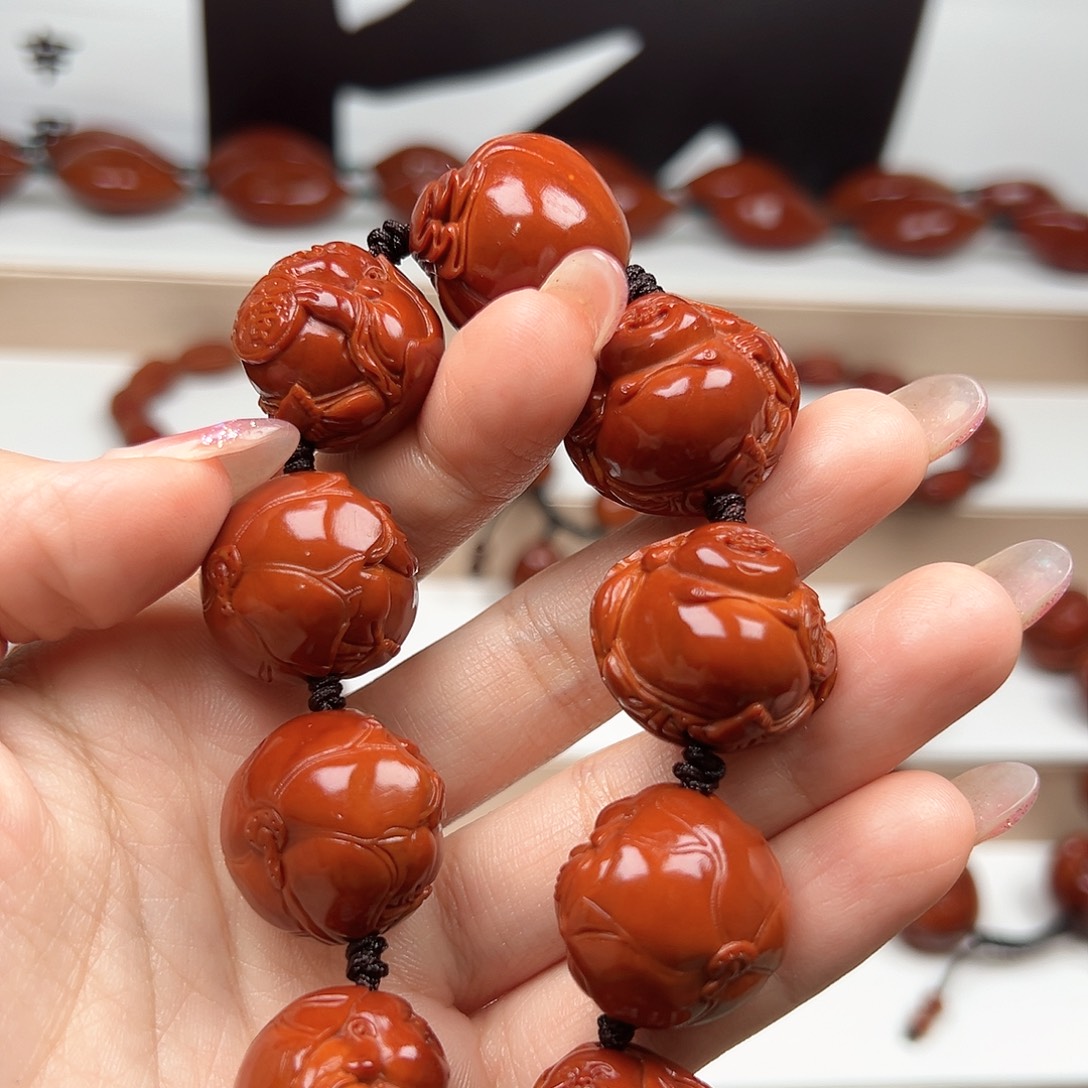 叶***手串橄榄核弥勒手串