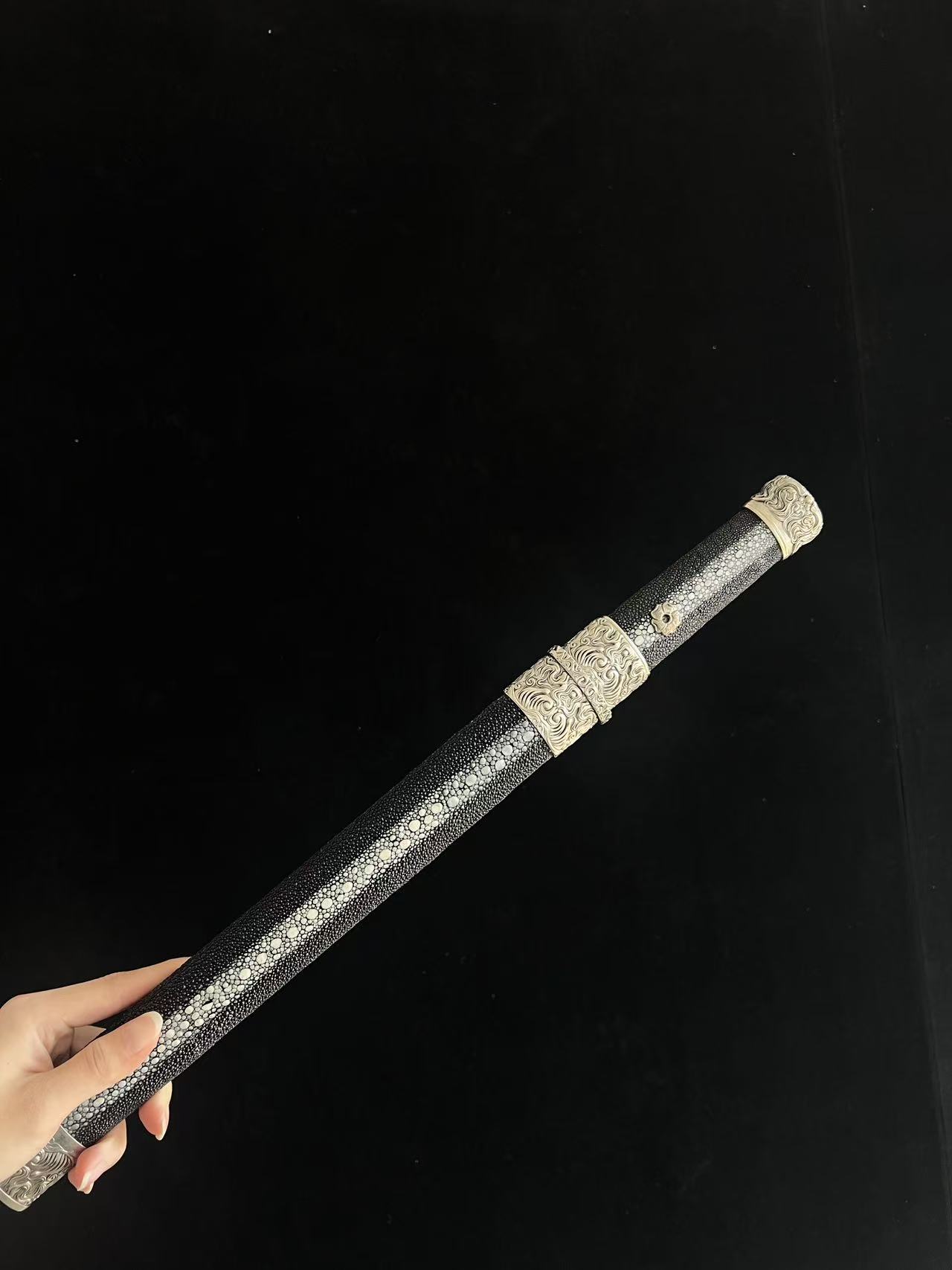 寒光 白铜鱼皮龙泉唐横刀冷兵器防身收藏刀剑未开刃