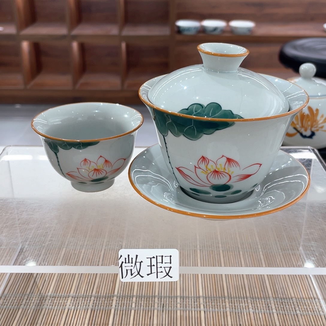 釉下彩纯手绘微瑕