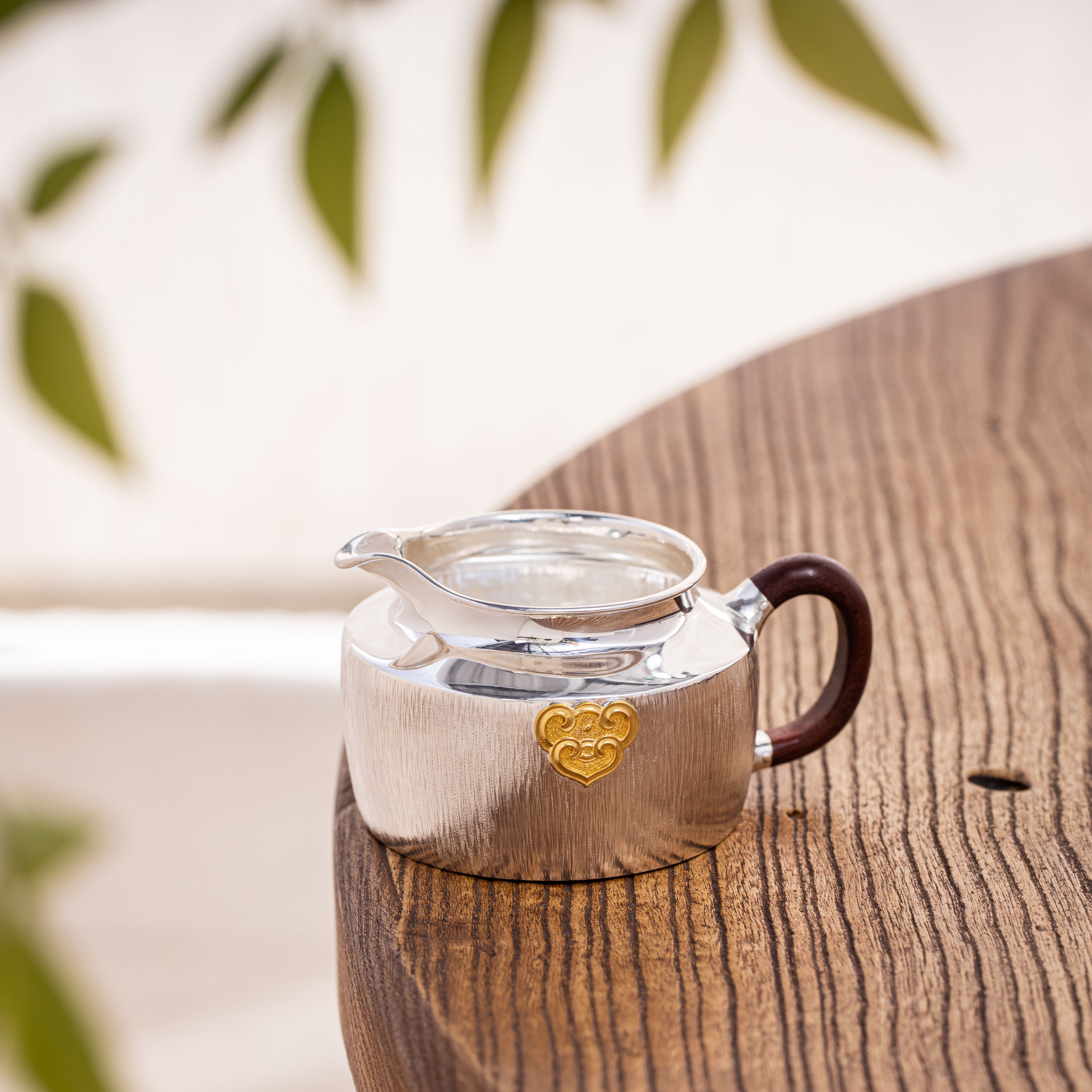 蜂鸟工坊 名匠优选 木把拉丝纹嵌如意桶形光肩公杯 MJYXA3021