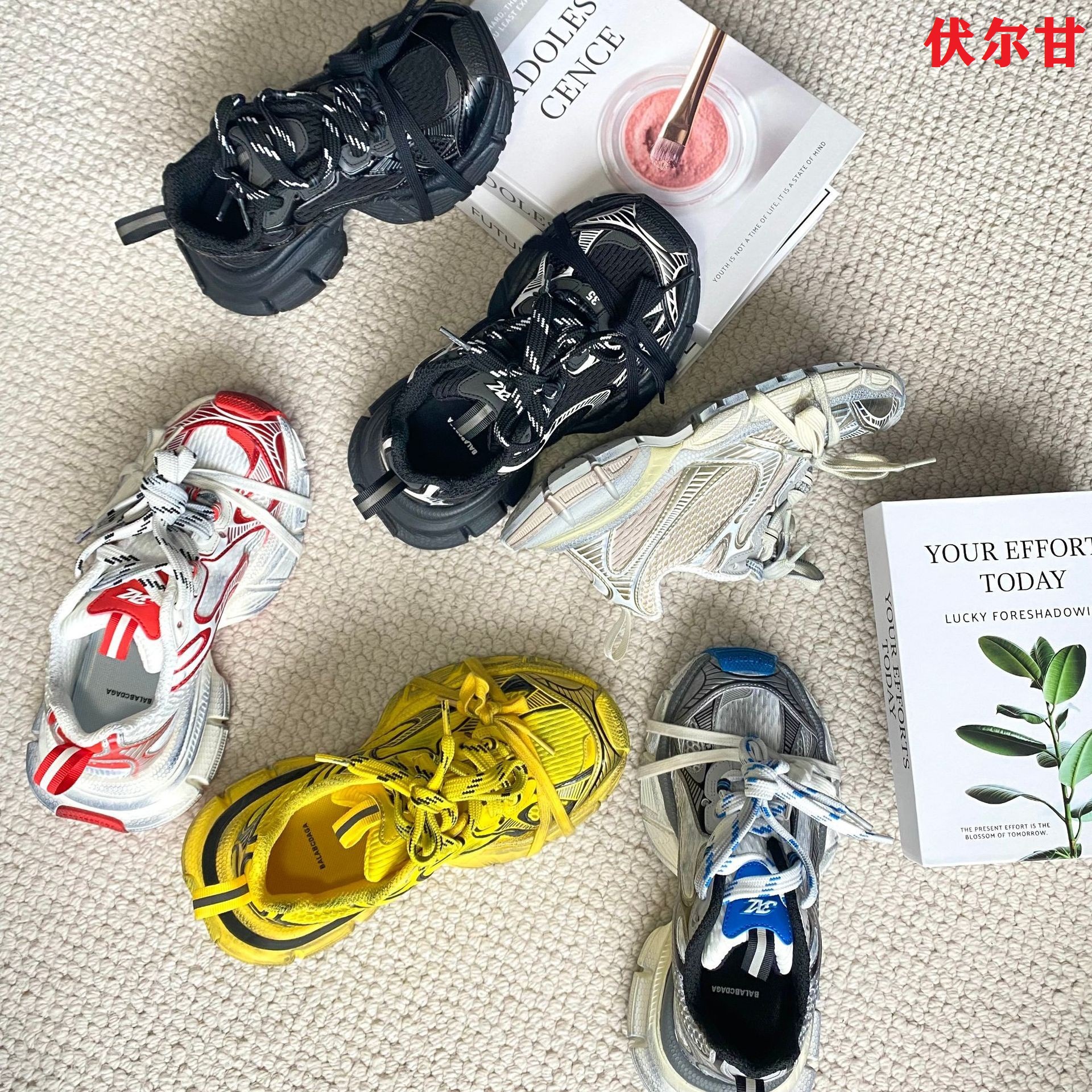 伏尔甘巴黎3XL走秀款老爹鞋男女透气休闲百搭莆田鞋厚底做旧运动