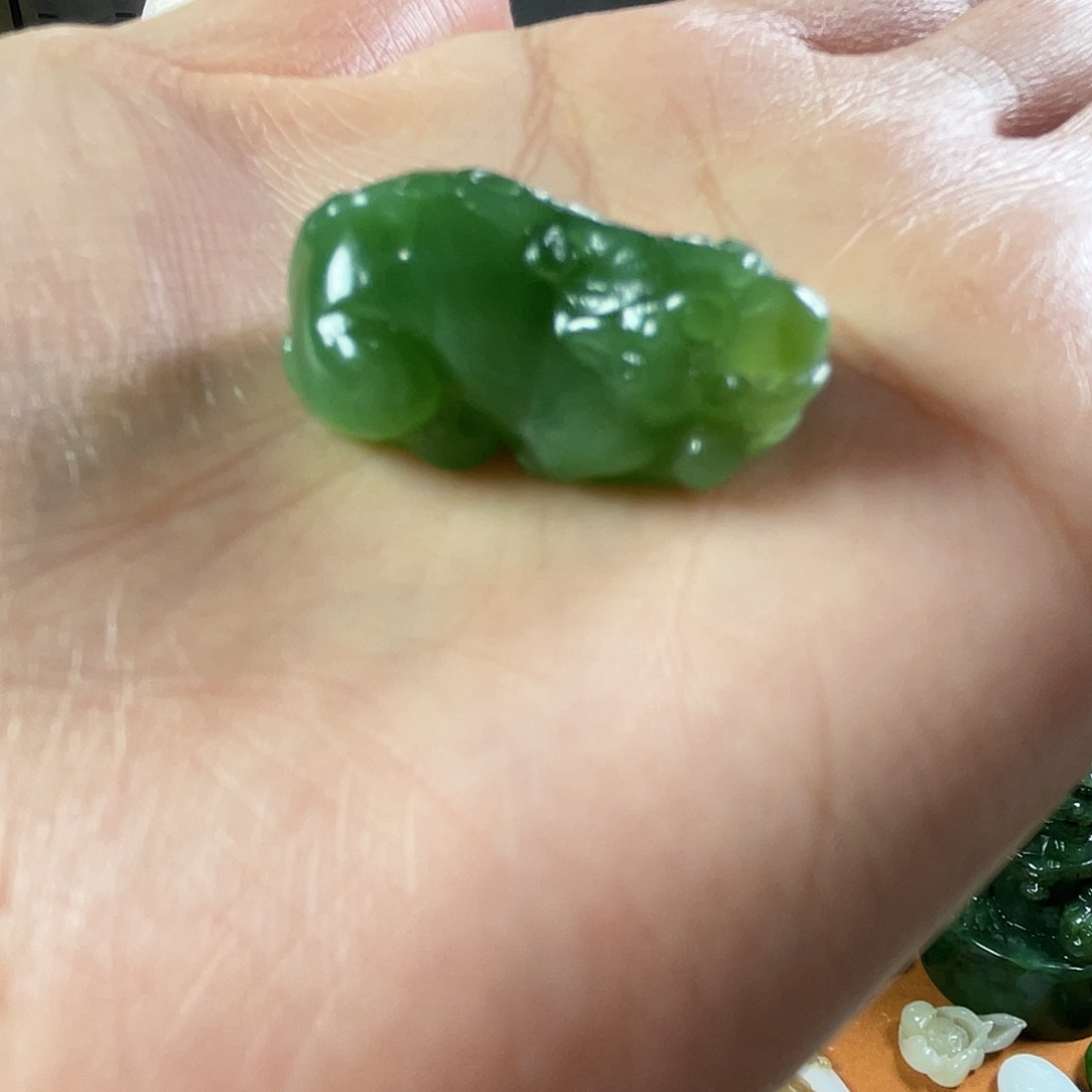 云***轻和田玉（碧玉）未镶嵌挂件和田玉俄罗斯碧玉貔貅