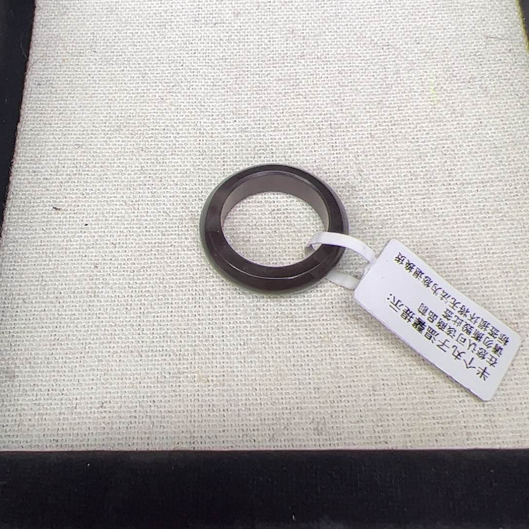 和田玉戒指未镶嵌13号dw紫+葡萄紫 晕染泥鳅背