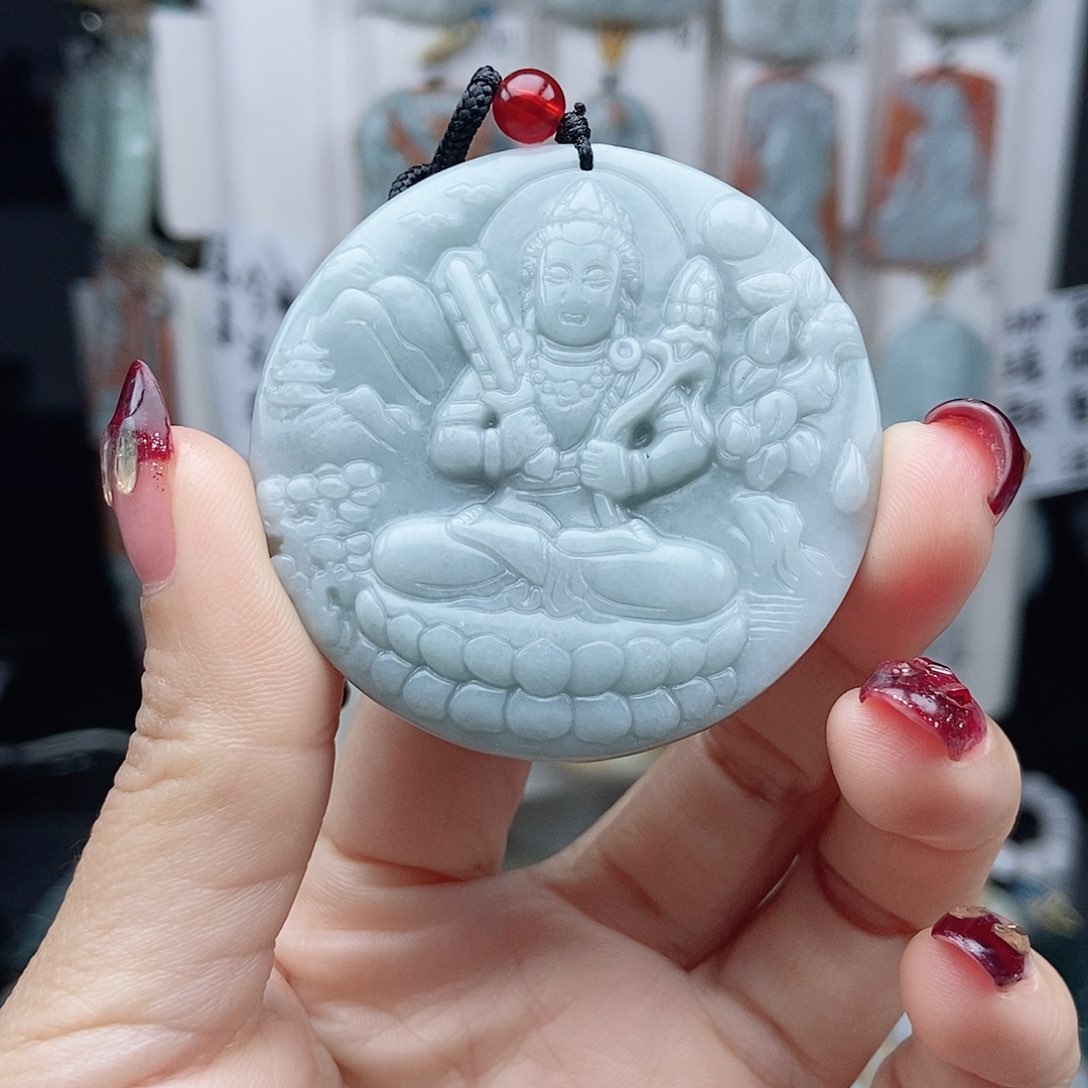 翡翠颈饰14K金镶嵌翡翠