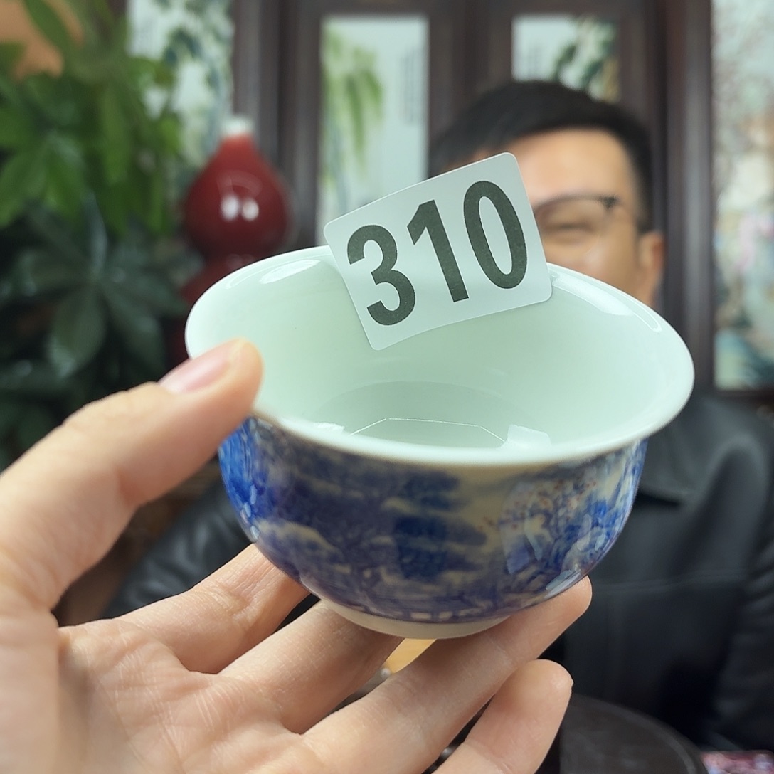 梅***福陶摆件景德镇陶瓷手工杯子