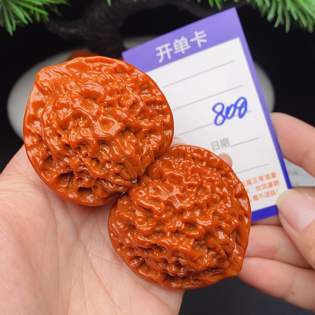 维***）文玩核桃把件48官帽808