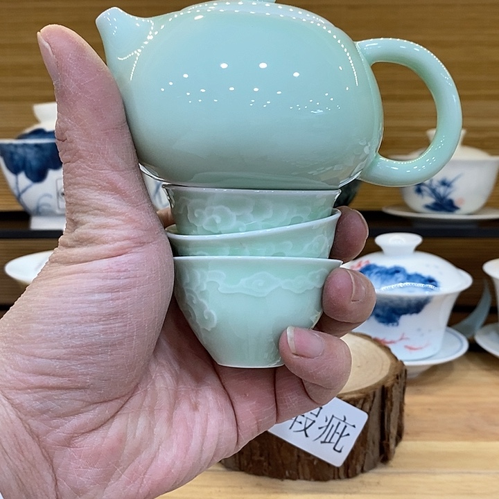 西施壶1壶三杯釉下彩瑕疵福利款