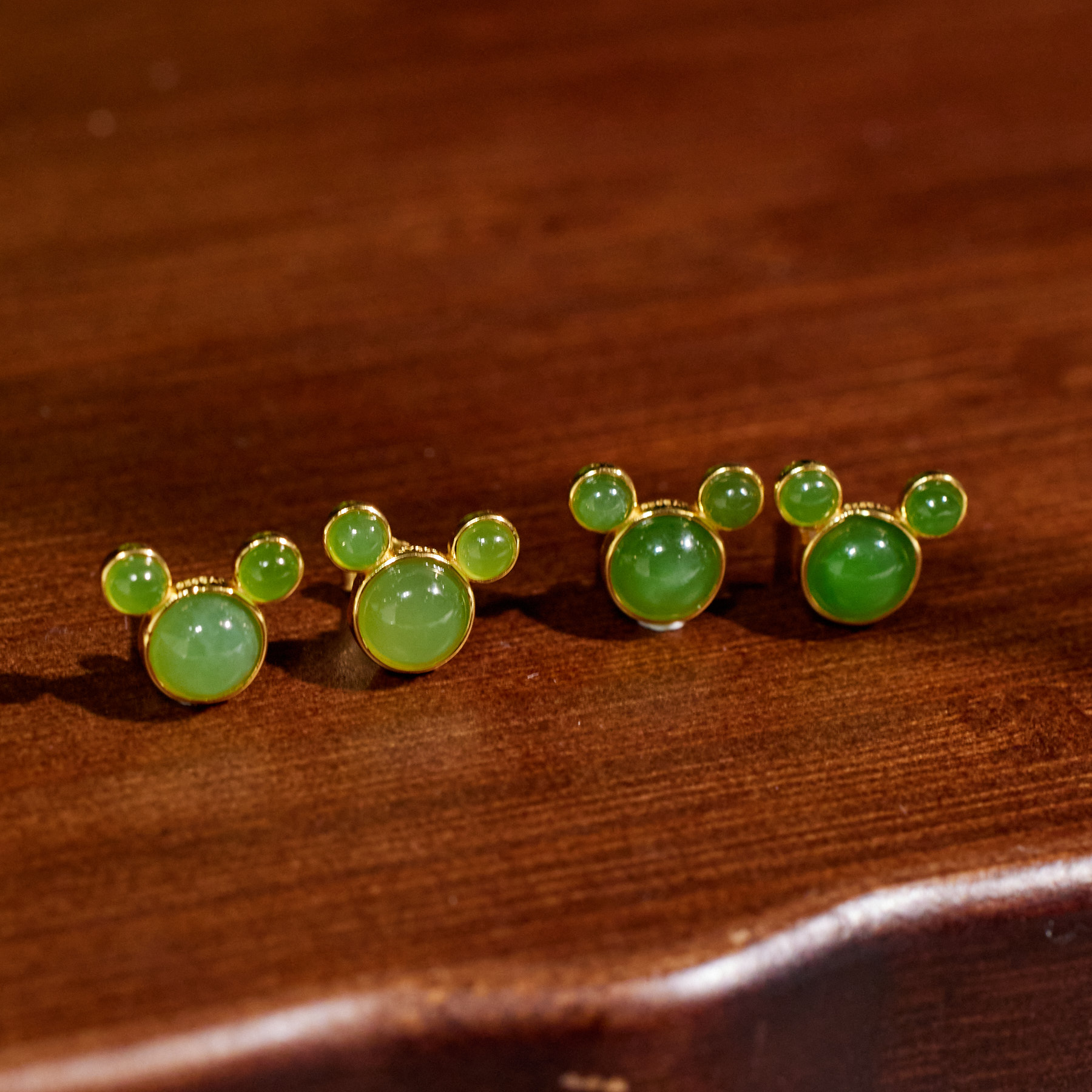 【九华山】碧玉*和田玉耳饰（多样性发其一）N7286