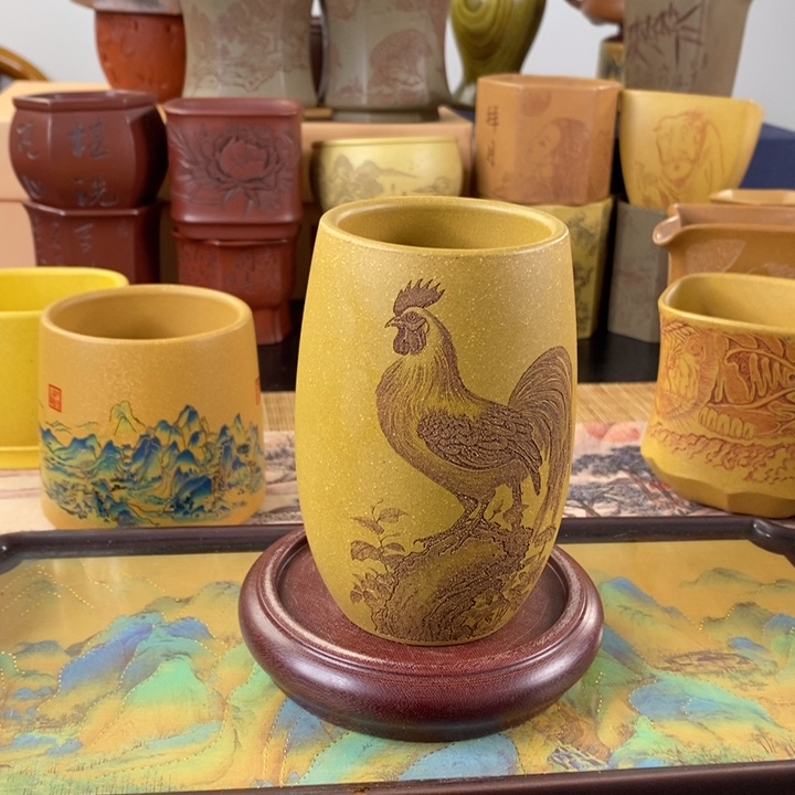紫砂茶杯公鸡茶杯