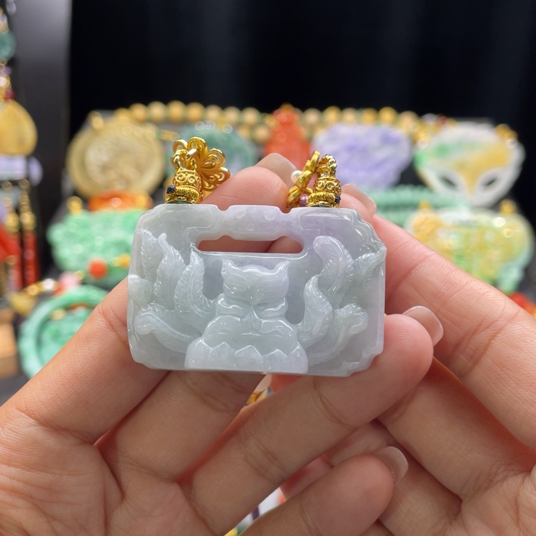 翡翠颈饰未镶嵌代编织