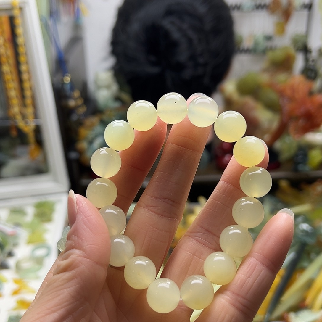 蛇纹石玉手链合金