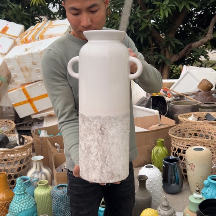 瓶高度46厘米口径10厘米微瑕捡漏底孔