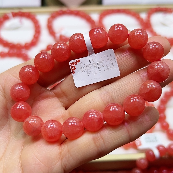 菱锰矿（红纹石）手串未镶嵌用****2