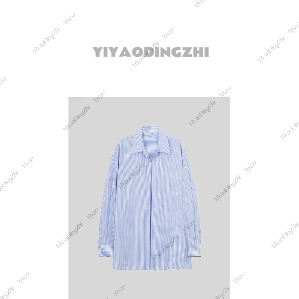 【熙木】蓝色契约/衬衫 春季新款高级时尚休闲洋气款5CCJN8362