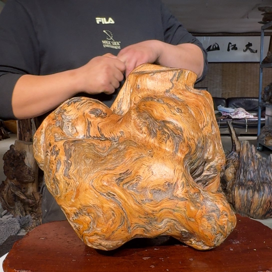 叶***开琥珀木北沉香琥珀木摆件定向链接31