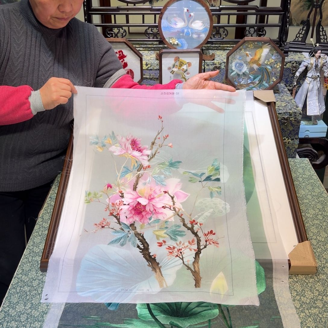 刺绣手工苏绣工艺精品单面绣片
