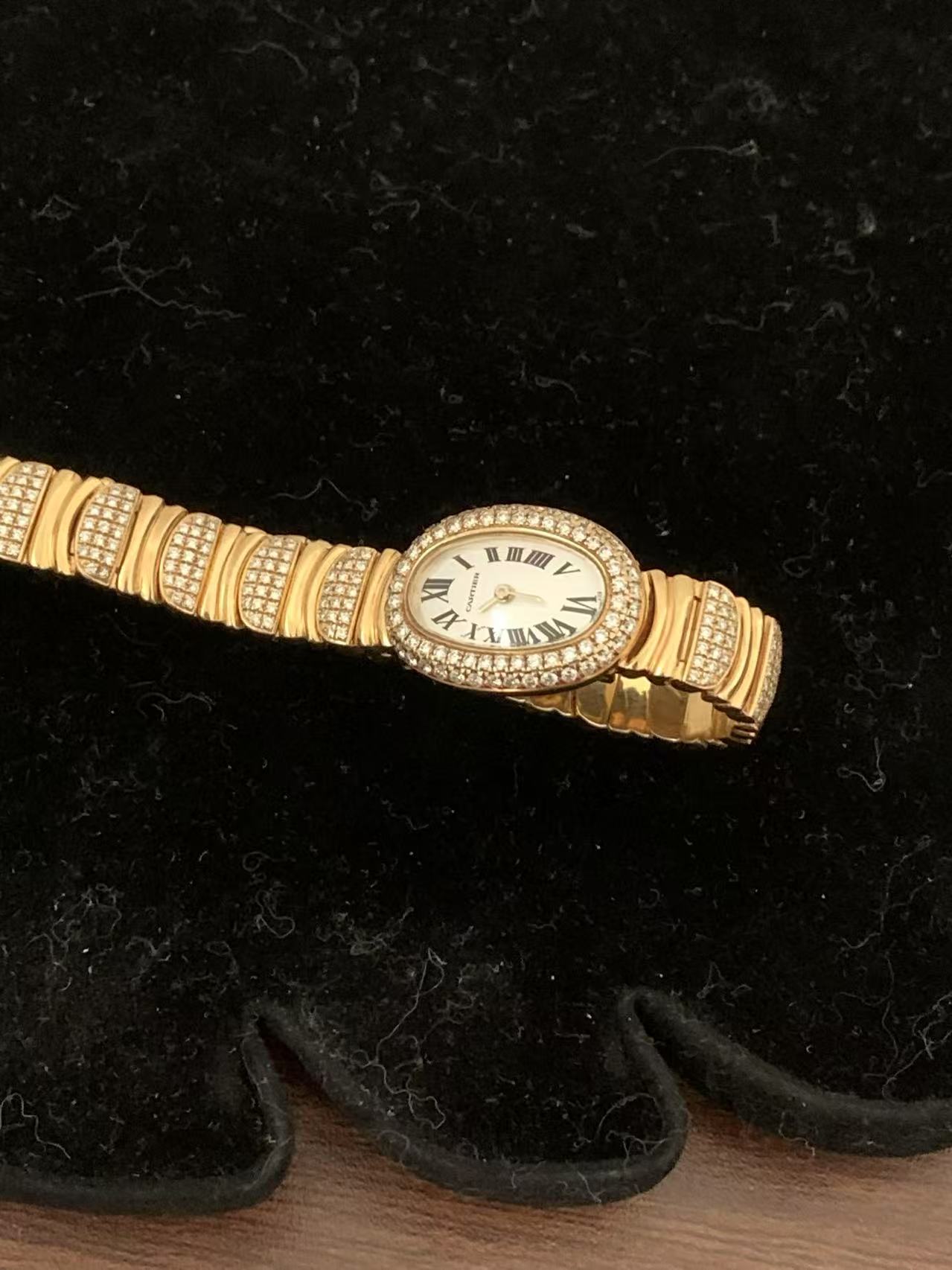 99新 Cartier/卡地亚 HIHI/卡地亚 满钻手表 浴缸12019405