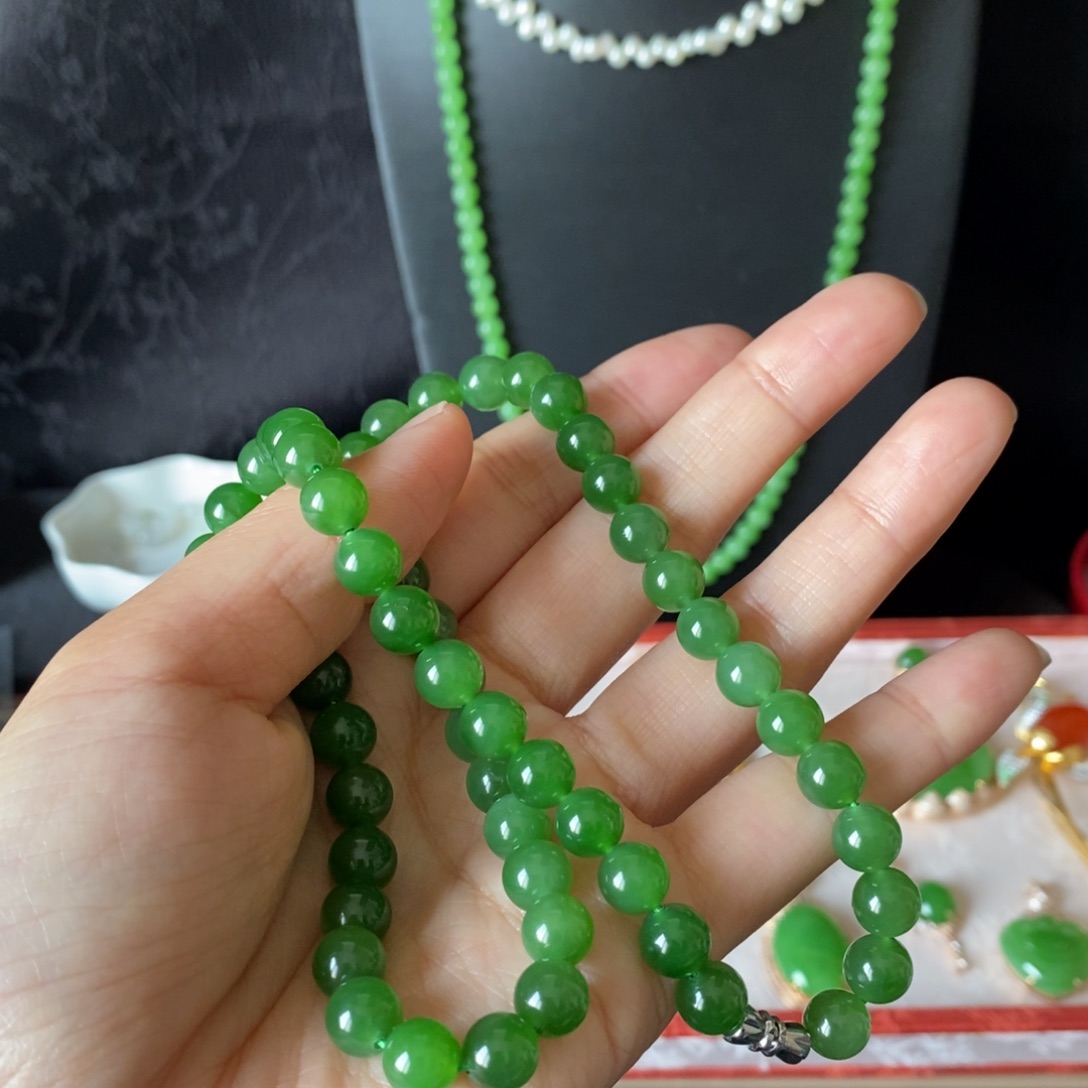 和田玉手串未镶嵌M***芳