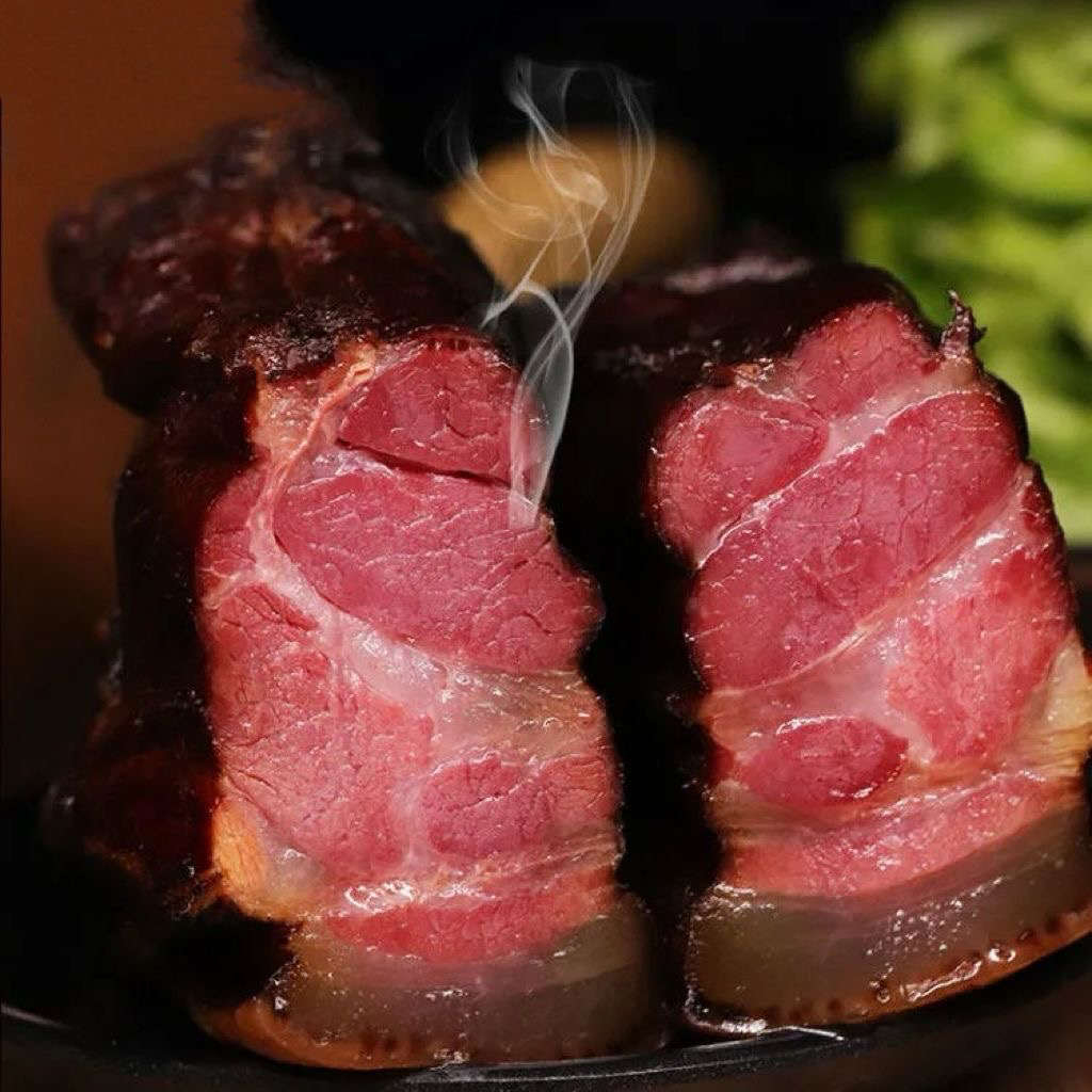 【腊前腿肉】农村柴火烟熏腊肉前夹肉前腿腊肉带骨前后腿