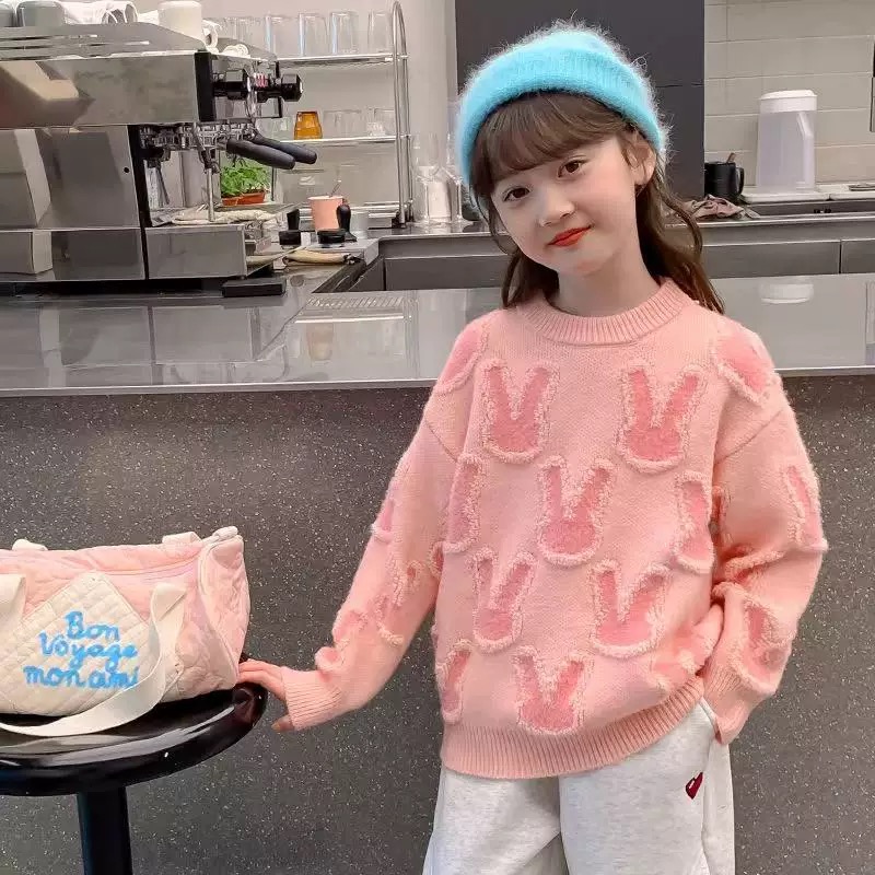 【小妮】编码01-084女童春秋韩版小童宝宝洋气毛衣裤子衬衫卫衣集合
