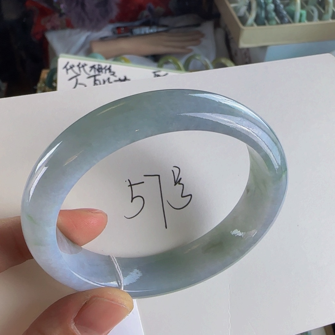 翡翠手镯未镶嵌老坑58圈春彩贵妃