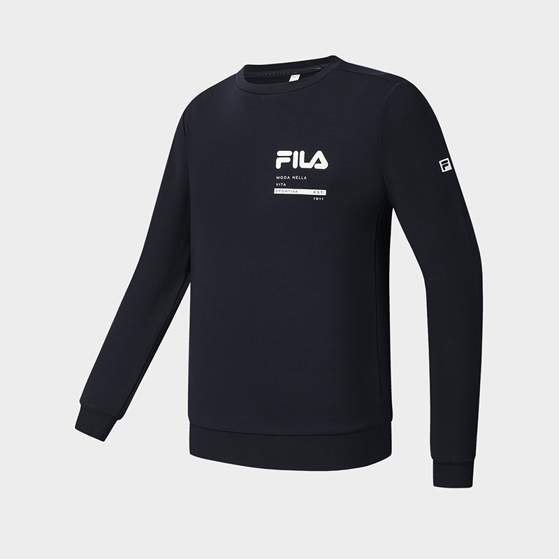 Fila/斐乐男子卫衣长袖运动舒适户外休闲圆领时尚百搭A51M541203F