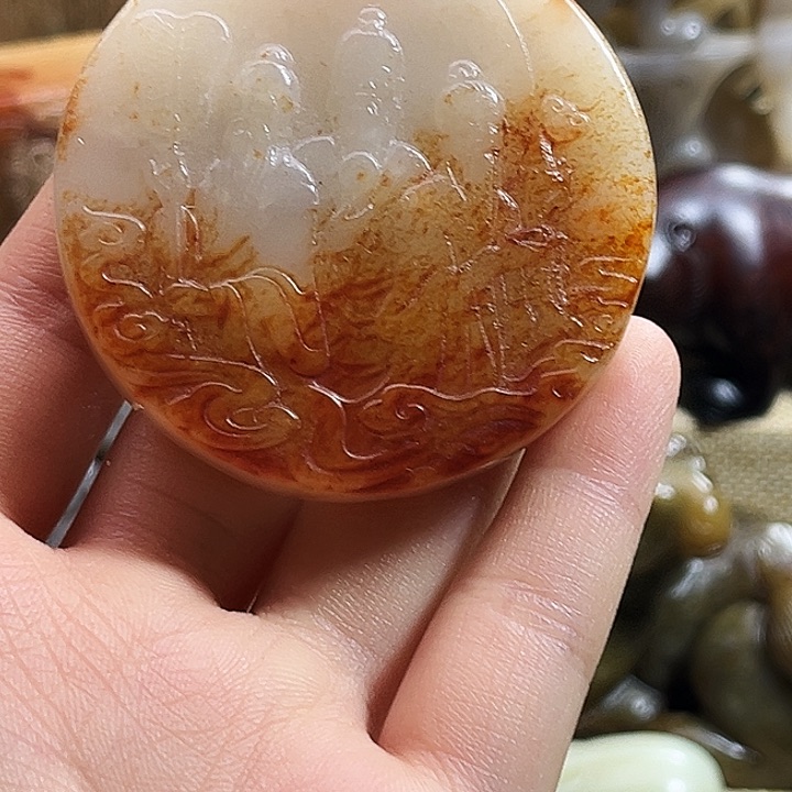 和田玉未镶嵌挂件