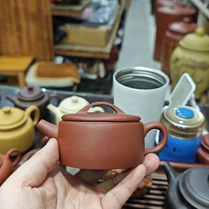 紫砂茶壶红皮龙内推汉瓦170cc