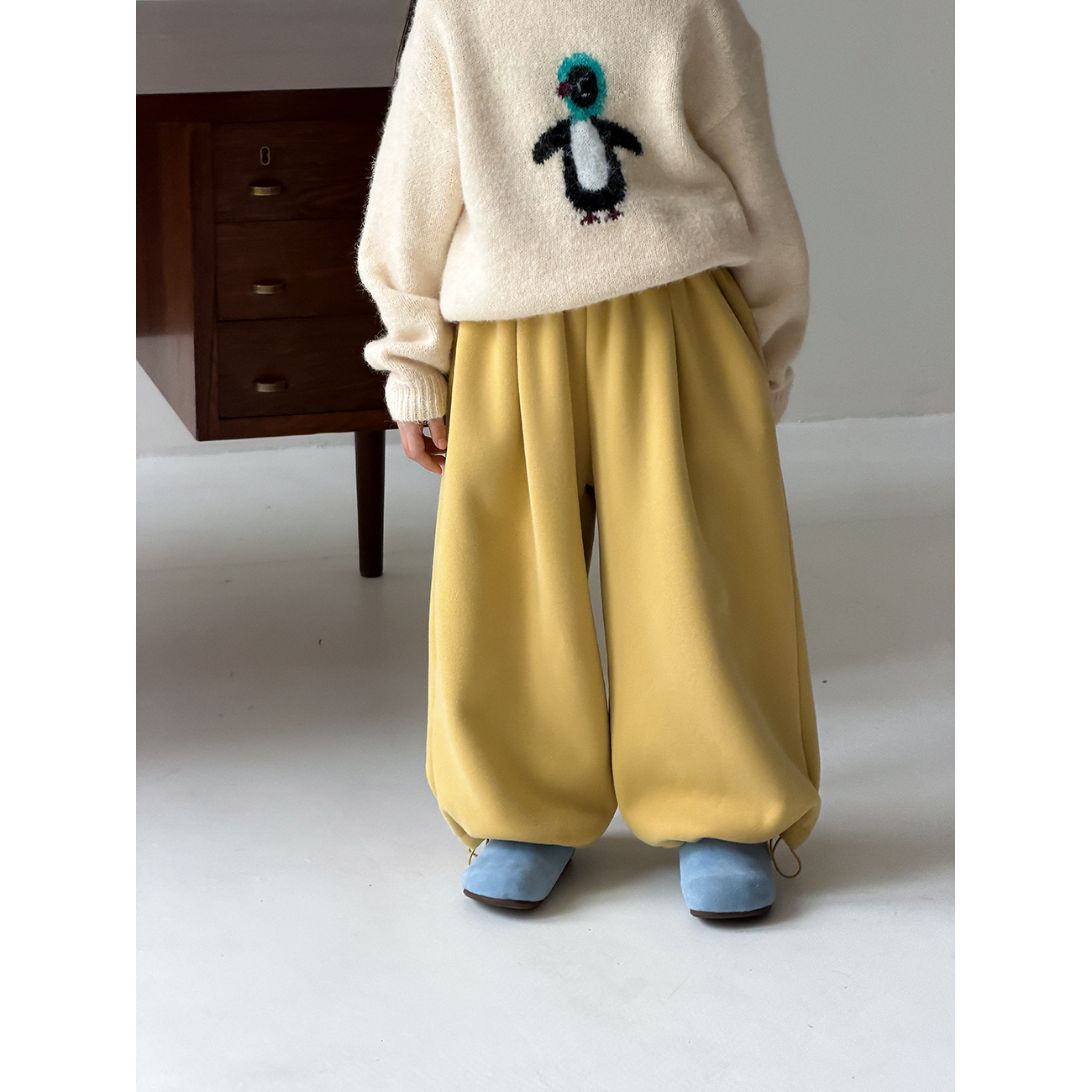 Harper kids 韩版秋冬女童时尚休闲加厚保暖阔腿裤 H25A0609112