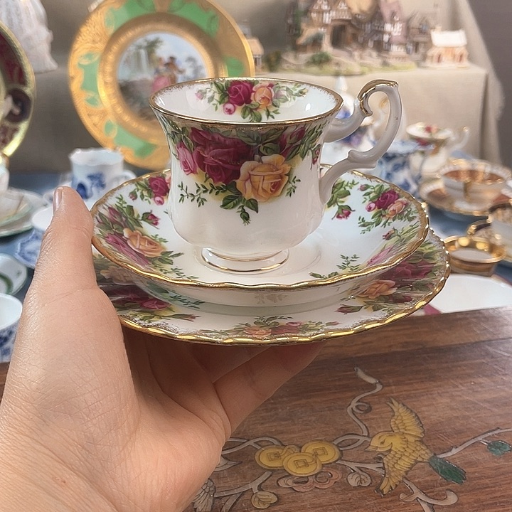 中古时期杯碟咖啡杯咖啡中古