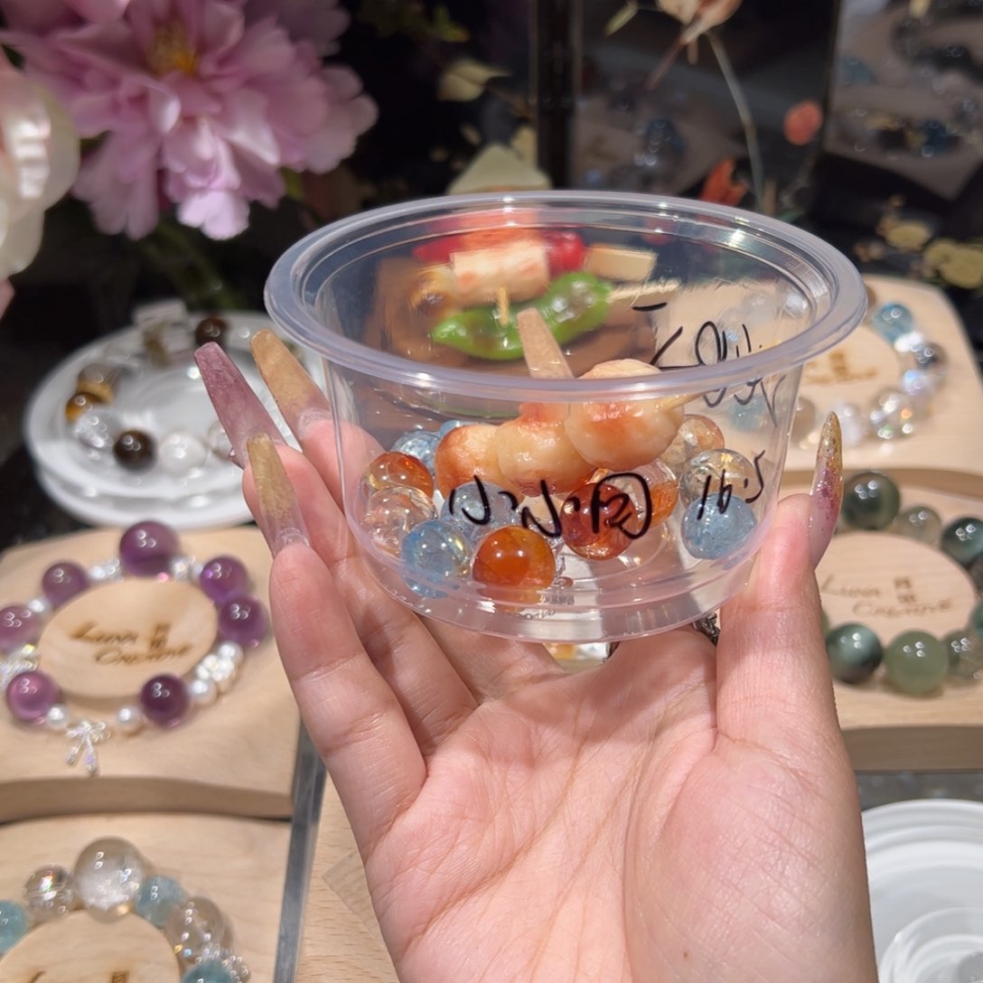 烟晶手链银S925镶嵌小*圆