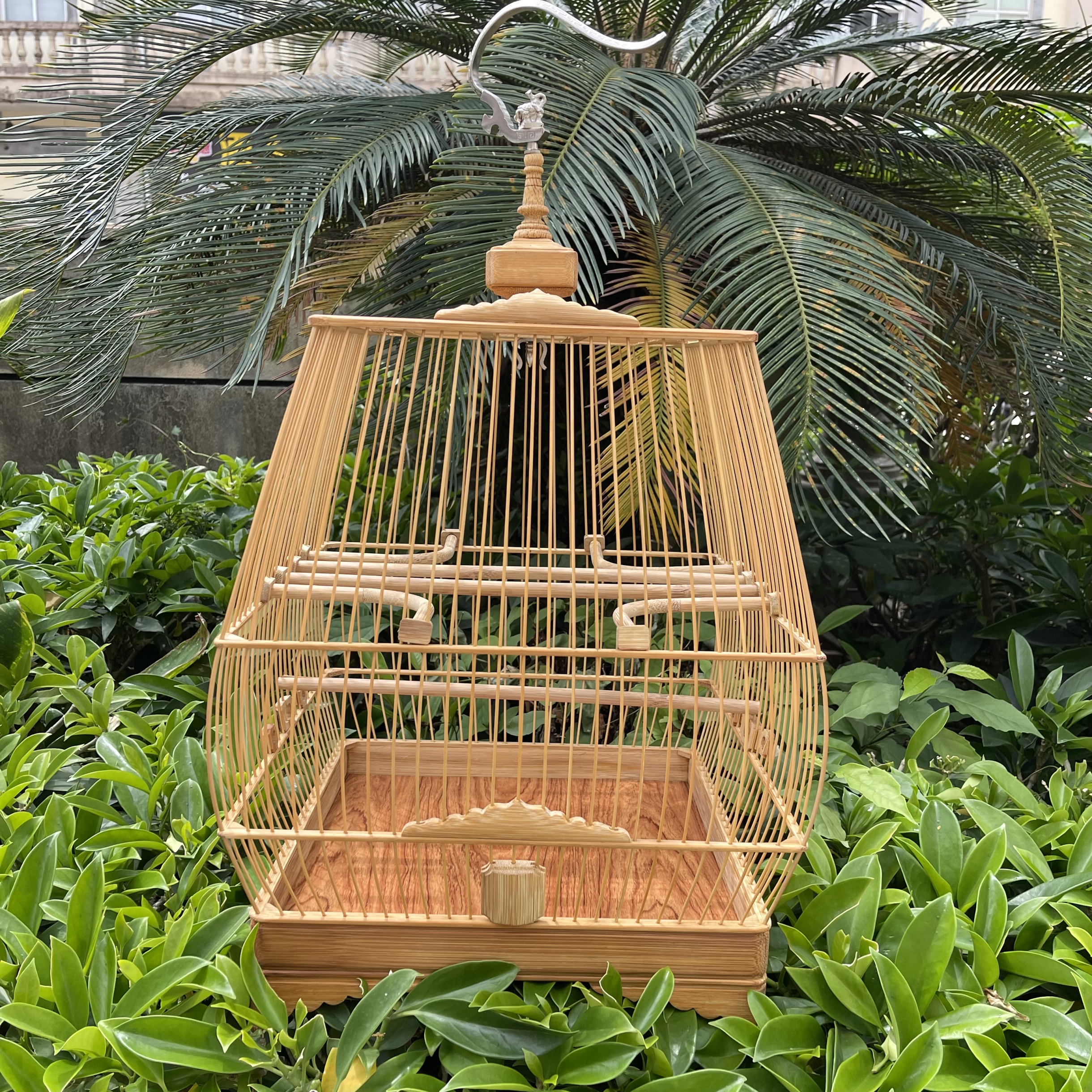 越南画眉笼腰型红耳笼方笼中型鸟笼直径37高42丝距1.5全套