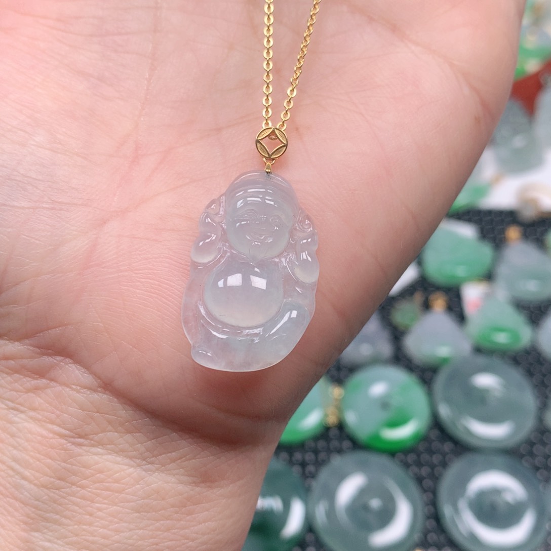 【闪购商品】翡翠吊坠(不含链)18K金镶嵌