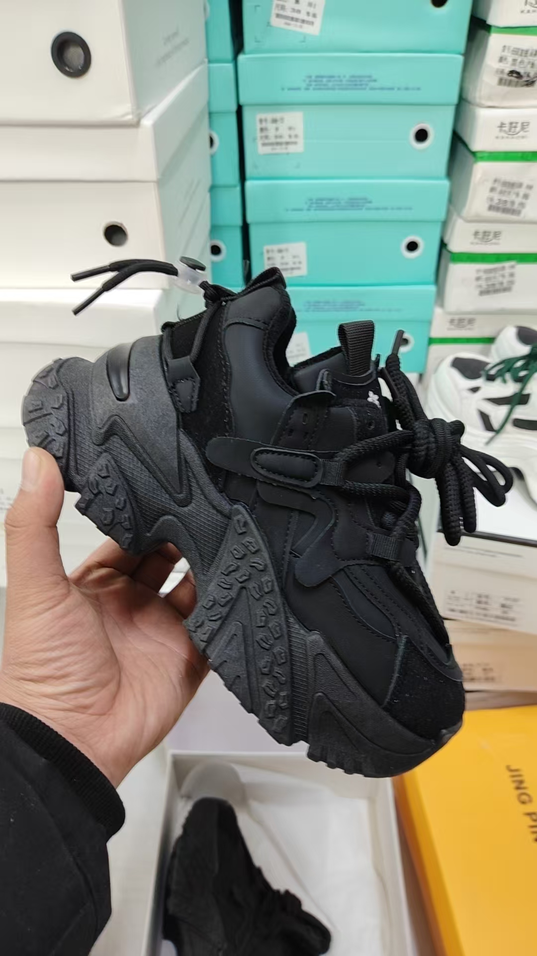 A337女鞋加绒冬季老爹鞋