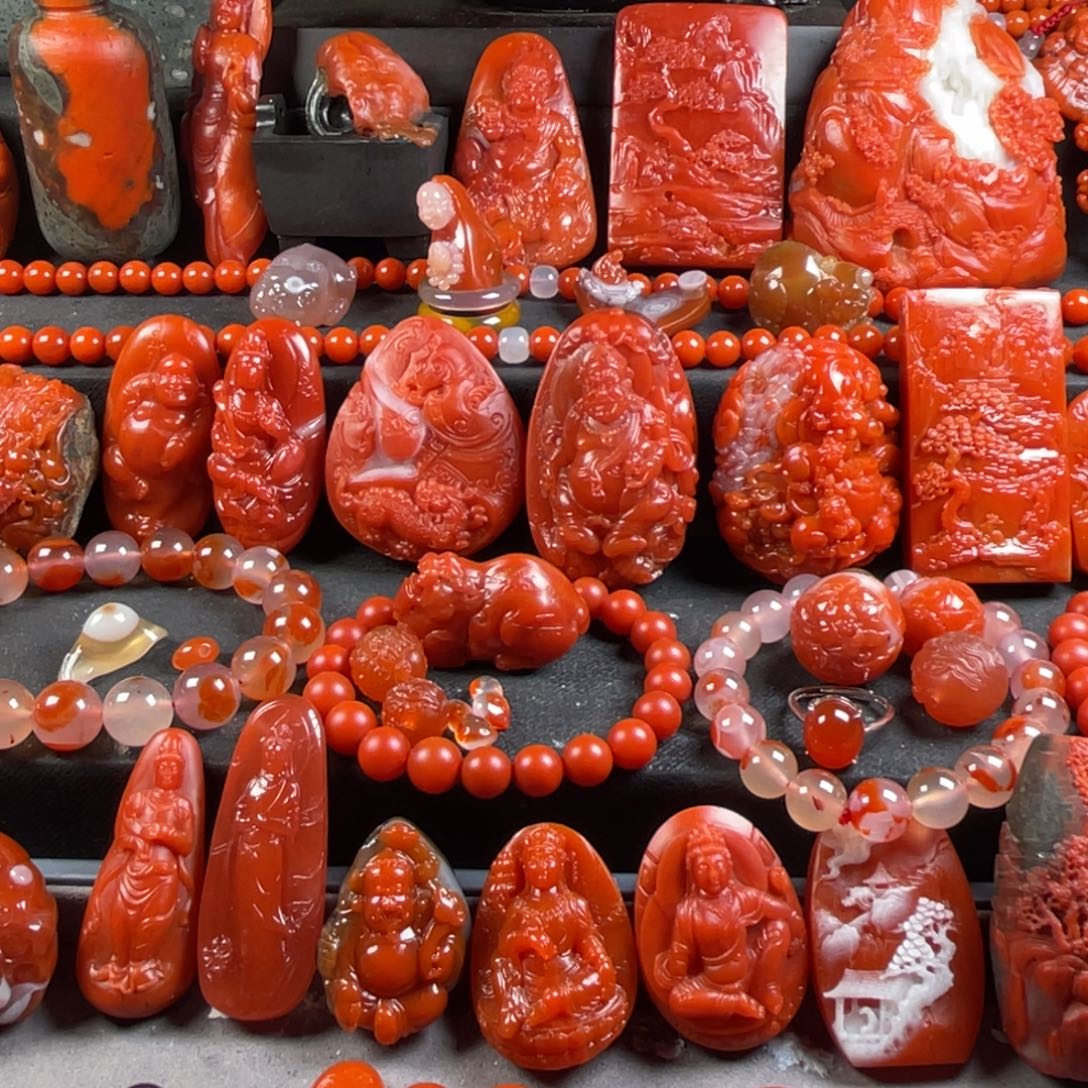 哈***嘿南红玛瑙未镶嵌天然原矿冰菊三通