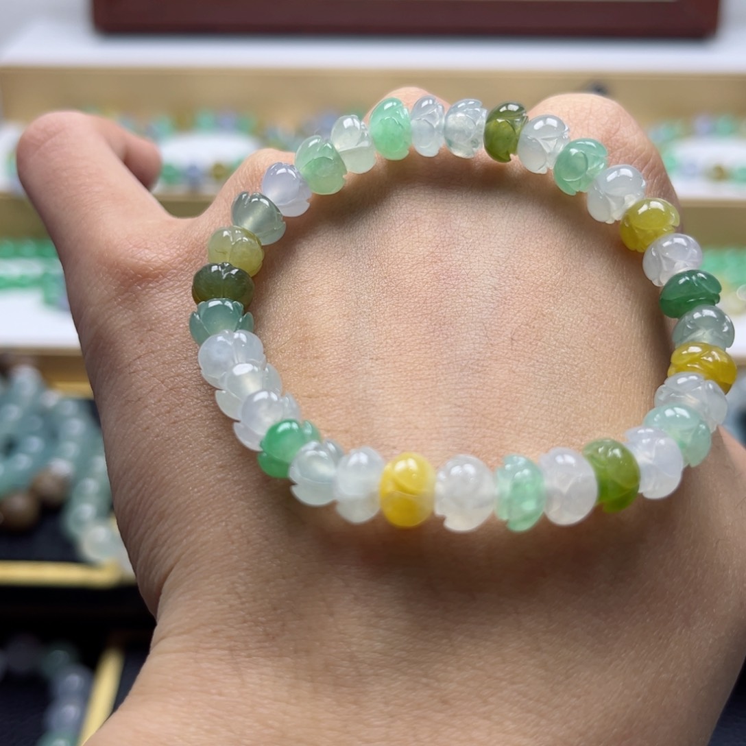 翡翠手链未镶嵌天然