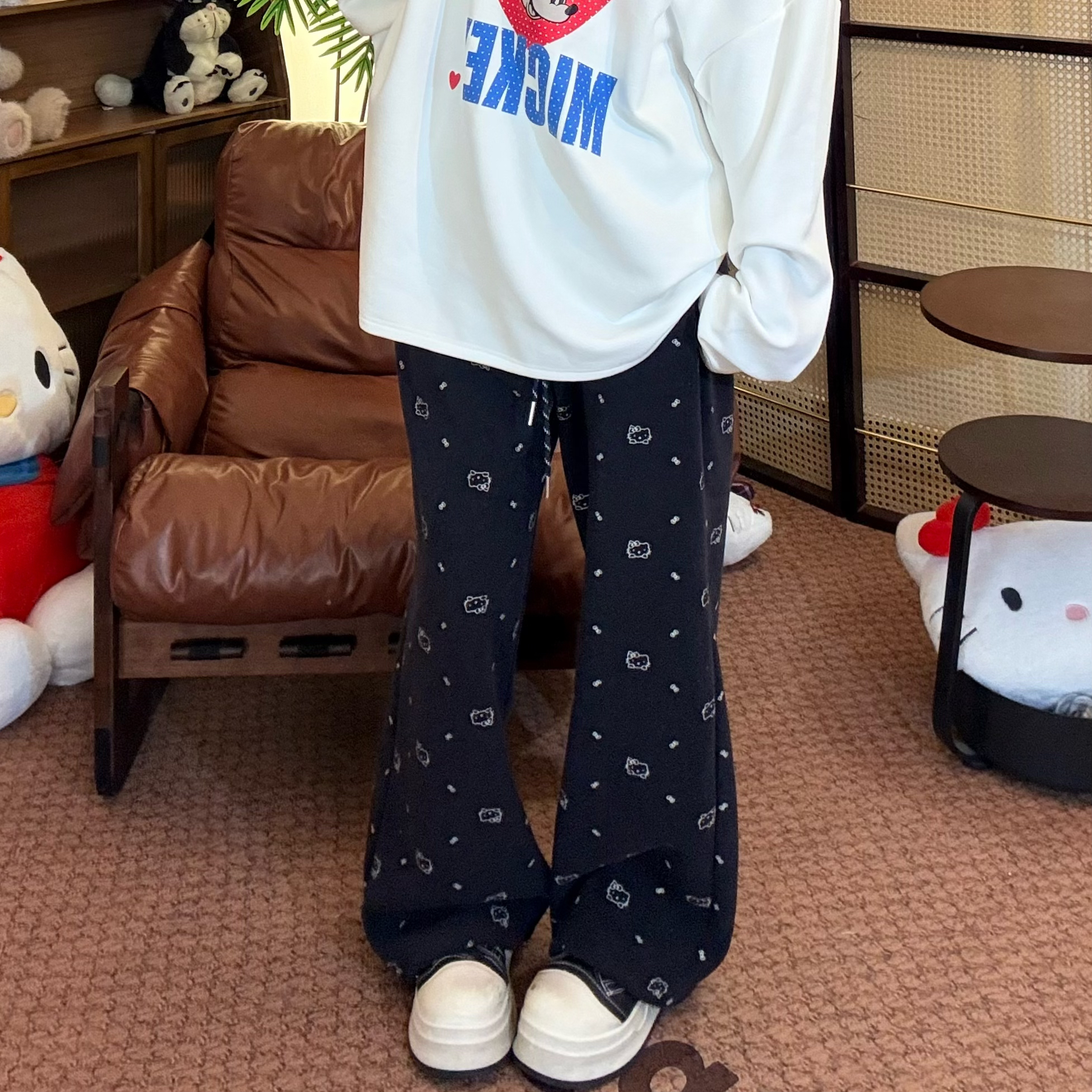 RUSHMOON【重磅毛巾料满印KT加绒加厚卫裤】