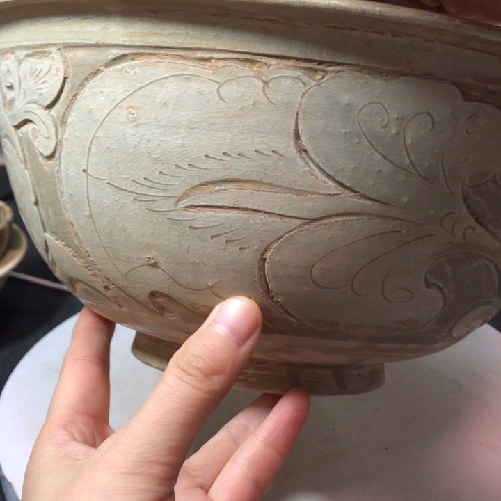 执壶伊*刻花 磁州 大碗