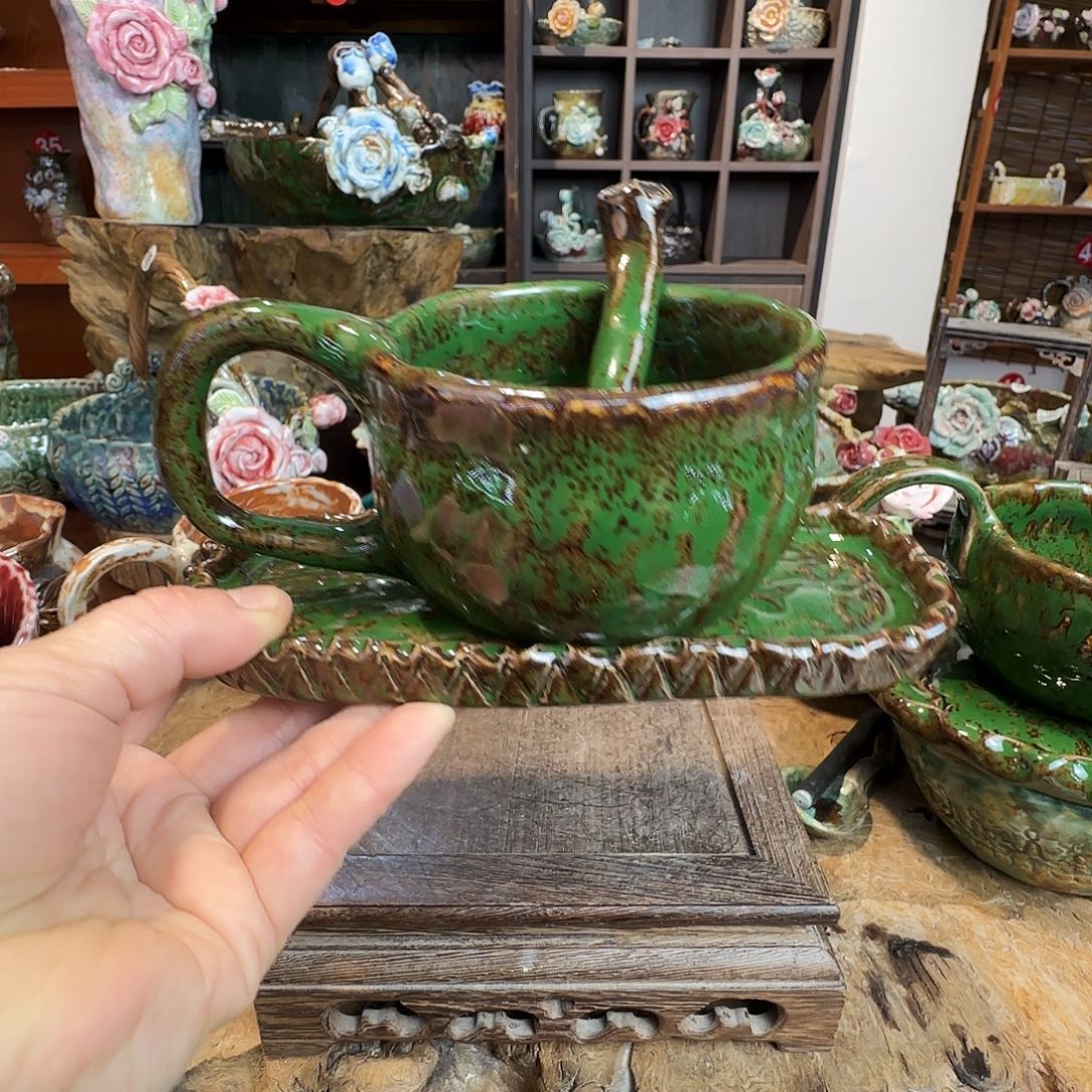 中***蕾纯手工咖啡杯，餐具