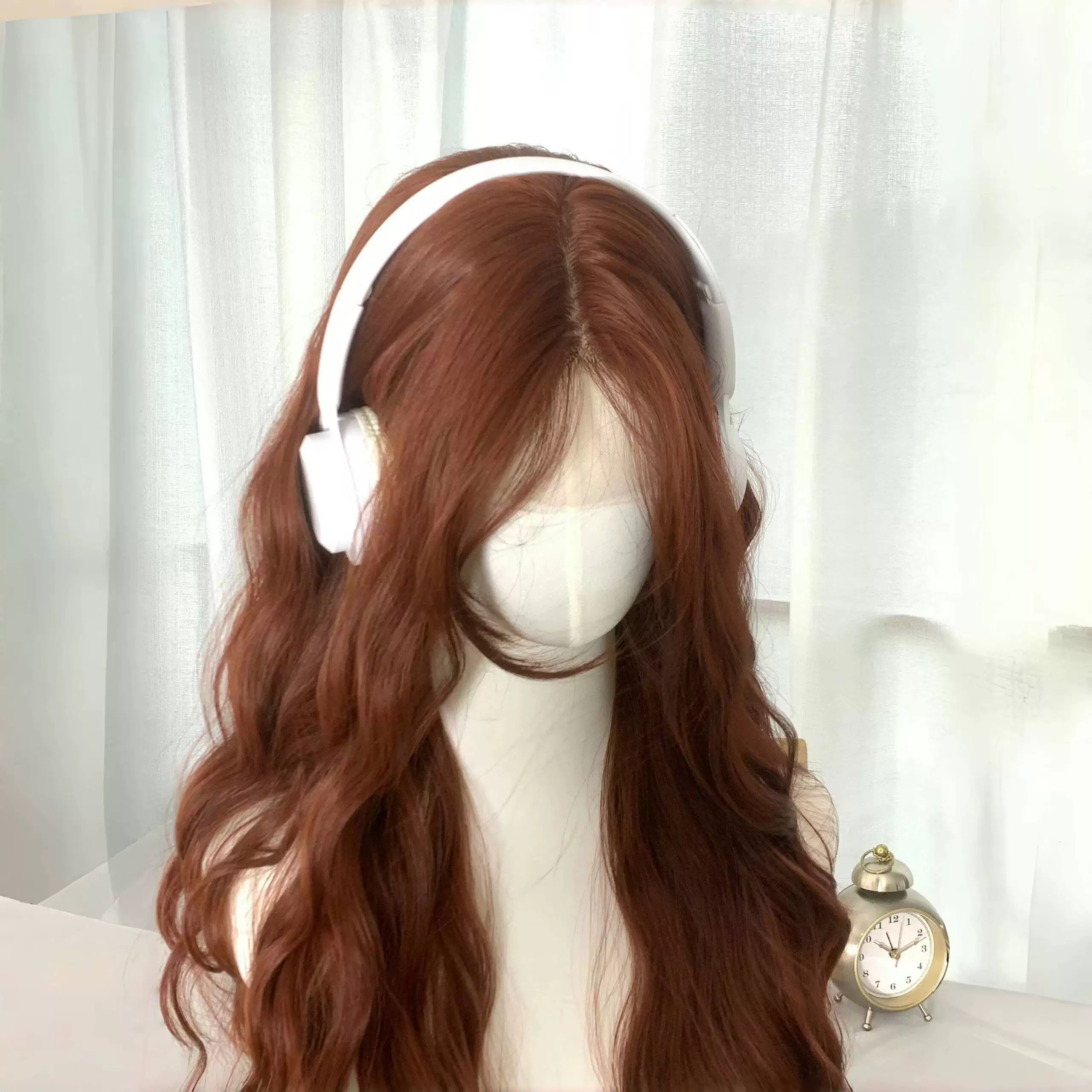 （孤品样品，No退No换，送发网）直播间链接彩色浅色假发头套全头套