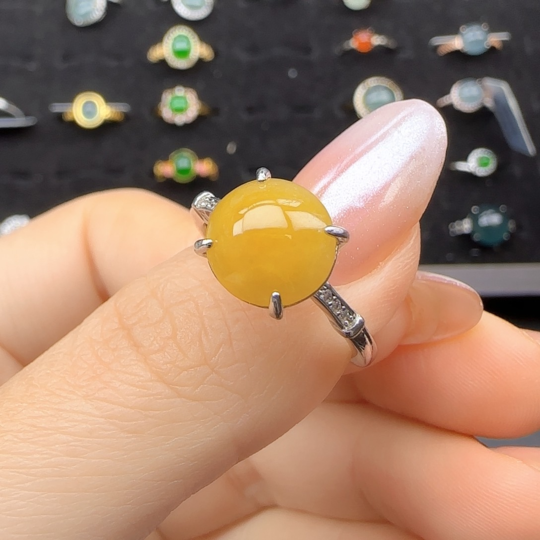 银S925镶嵌戒指翡翠