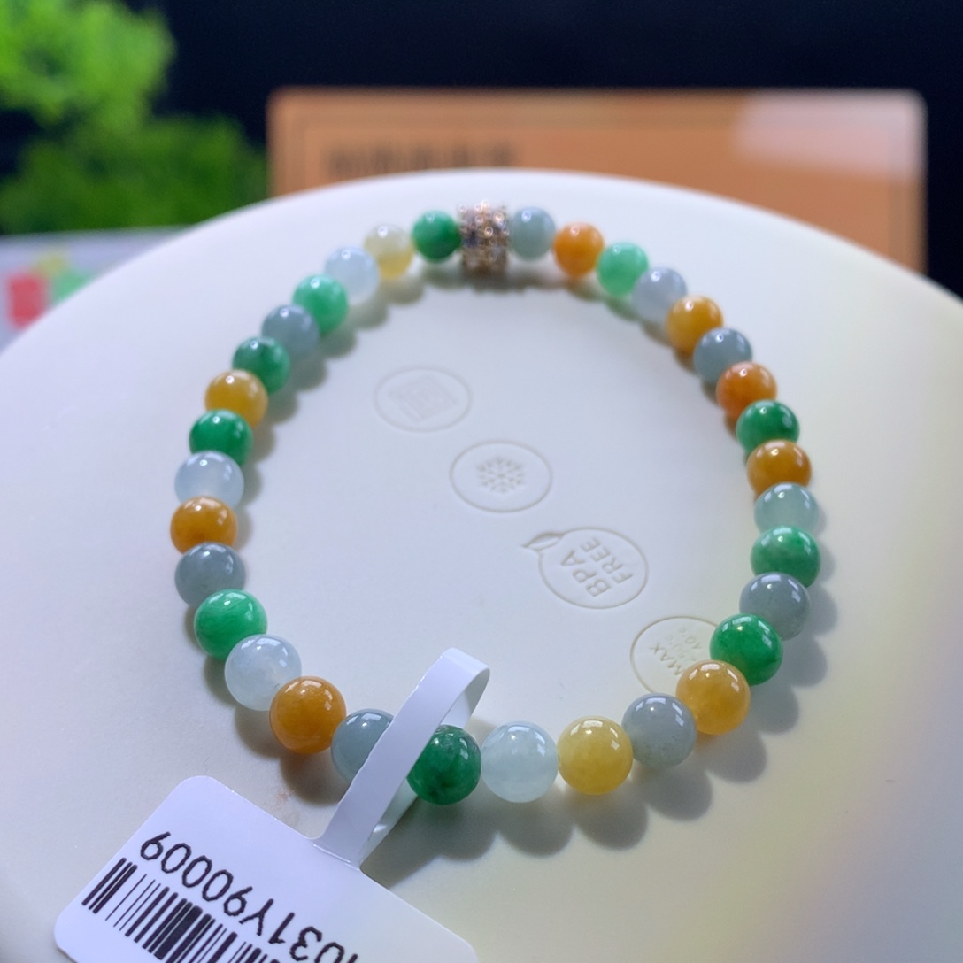 翡翠未镶嵌手链卡5.5