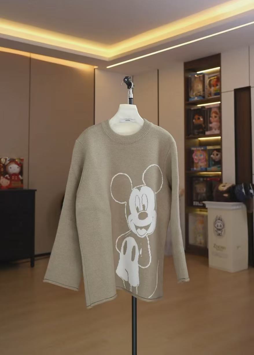 【劉發發】【歪头歪脑小奇毛衣】L056-新款时尚秋冬百搭宽松显瘦卡通