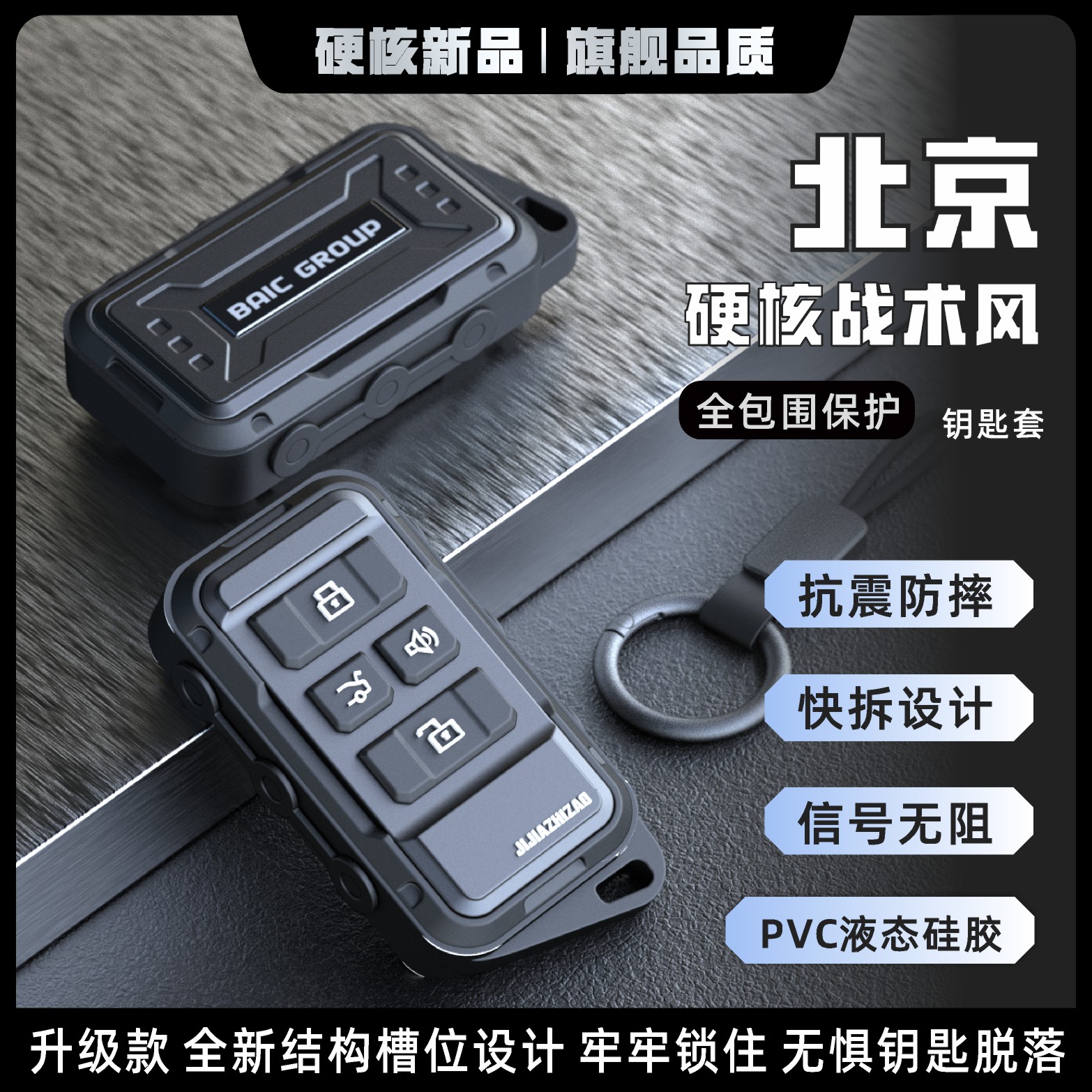 适用北京钥匙套bj40/F400/x7/BJ80/30/eu7/eu5/u7/汽车全包保护壳